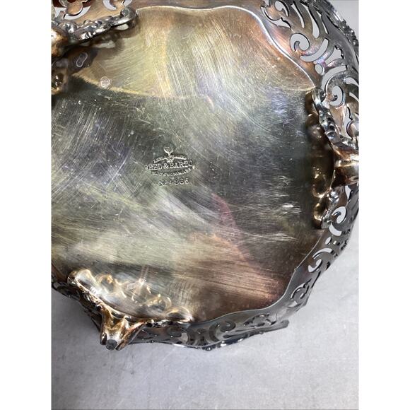 Reed & Barton Silverplate Pierced Footed Fruit Bowl #4865 - Picture 9 of 9